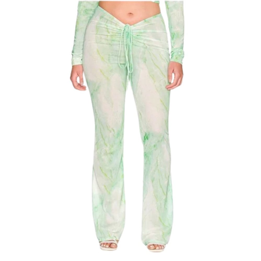 Good American Mesh Ruched V Boot Pant - Picture 2 of 11